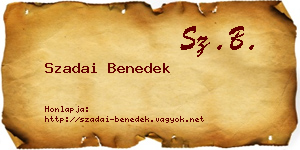 Szadai Benedek névjegykártya
